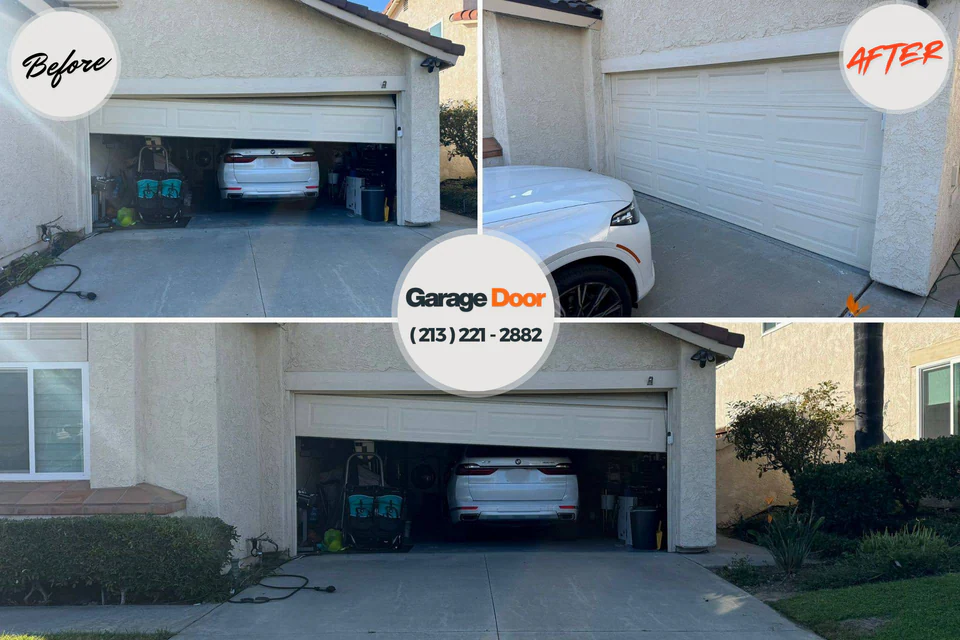 Before and after: garage door repair West Yellowstone, MT